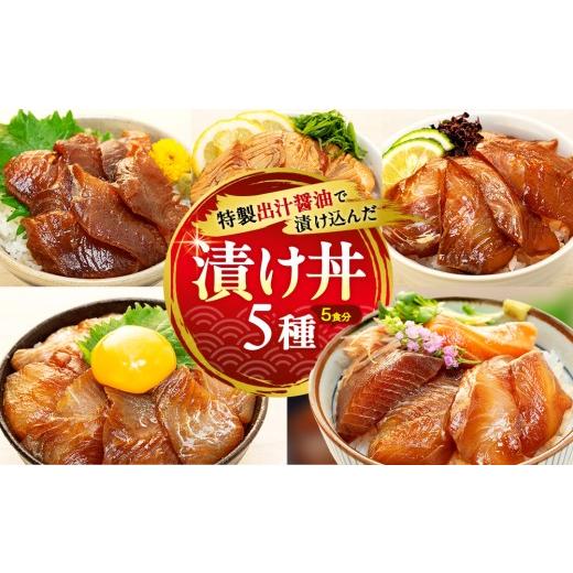 ふるさと納税 魚貝類 愛知県 南知多町 特製出汁醤油で漬け込んだ漬け丼5種セット5食分(各90g) 5種セット(5食分) 寄付金額:18,000円