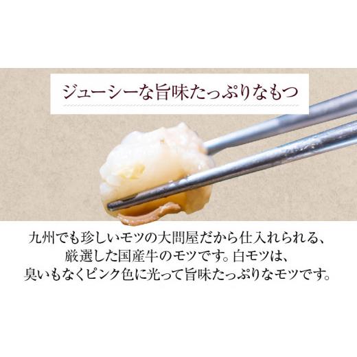 ふるさと納税 鍋セット 福岡県 田川市 黄金のだしぽん酢で食べる。厳選国産牛博多もつ鍋大満足セット醤油味(4〜6人前)_2