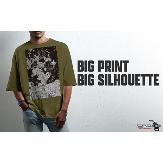 ふるさと納税 服 男 兵庫県 川西市 No.340-04 川西 地図柄ビッグシルエットTシャツ(シティーグリーン)XLサイズ / 5.6オンス オーバーサイズ ユニセックス …