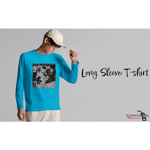 ふるさと納税 服 男 兵庫県 川西市 No.345-01 川西 地図柄ロングスリーブTシャツ(ターコイズ)Sサイズ / 5.6オンス 長袖Tシャツ 日本国内印刷 兵庫県 Sサイ…