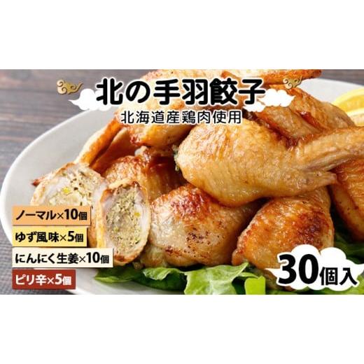 ふるさと納税 肉 北海道 岩見沢市 北海道産鶏肉を使った手羽先餃子 北の手羽ぎょうざ 30個セット(5個×6袋) 配送地域限定 53103 30個セット(5個×6袋)