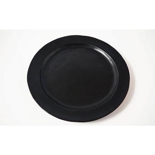 ふるさと納税 食器・グラス 皿 岐阜県 土岐市  美濃焼 DesPres-デプレ- リムプレートL BLACK 丸新製陶 MAM025の画像