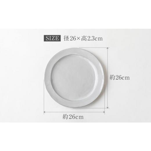 ふるさと納税 食器・グラス 皿 岐阜県 土岐市  美濃焼 DesPres-デプレ- リムプレートL WHITE 丸新製陶 MAM026の画像