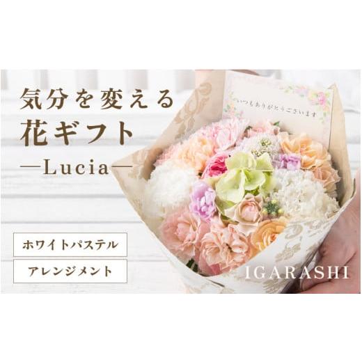 ふるさと納税 雑貨・日用品 花 福井県 あわら市 気分を変える花ギフト -Lucia- (アレンジメント・ホワイトパステル) aw062-a002_07 アレンジメント・ホワイト…