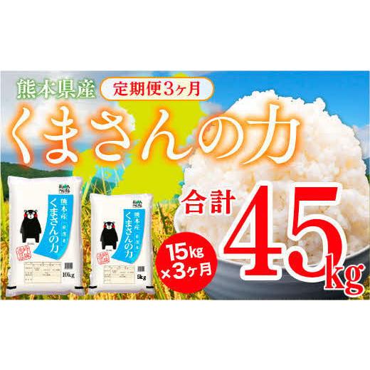 ふるさと納税 熊本県 長洲町 1520 [定期便]最新年度米 熊本県産 くまさんの力 15kg×3ヶ月