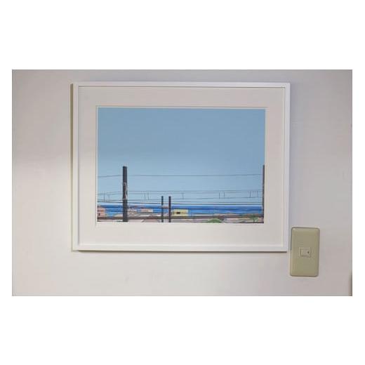 雑貨・日用品 絵画 神奈川県 小田原市  【天野】 深くて長い呼吸 小説付き　直筆サイン入り　額付きジークレープリント　小田原にある景色　心象風景　片…