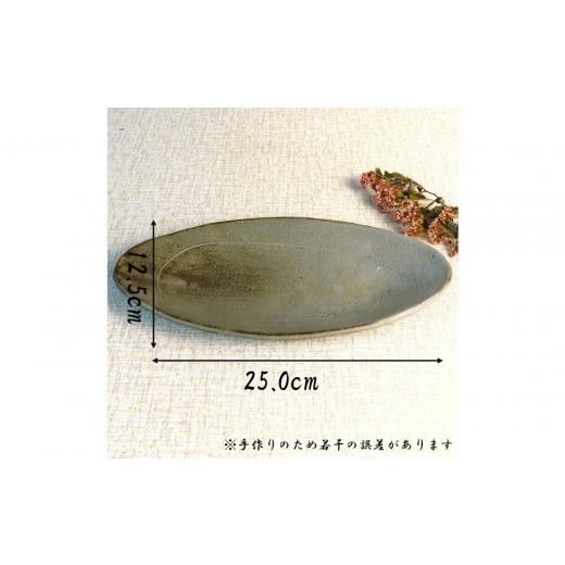 ふるさと納税 陶磁器・漆器・ガラス 滋賀県 甲賀市 匠 −TAKUMI− 信楽焼 楕円プレート（グレー）２枚セット mu-005の画像