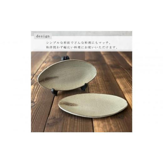 ふるさと納税 陶磁器・漆器・ガラス 滋賀県 甲賀市 匠 −TAKUMI− 信楽焼 楕円プレート（グレー）２枚セット mu-005の画像