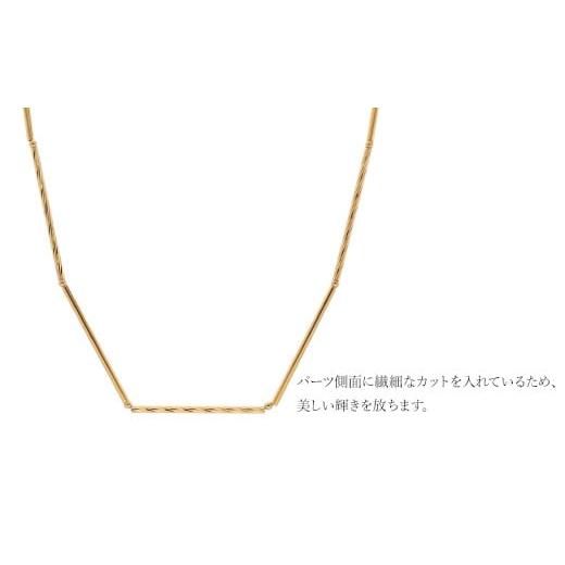 ふるさと納税 アクセサリー ネックレス 富山県 魚津市 K18 パイプデザインチェーンネックレス｜ゴールド 18金 日本製 アクセサリー ジュエリー レディース メ…_2