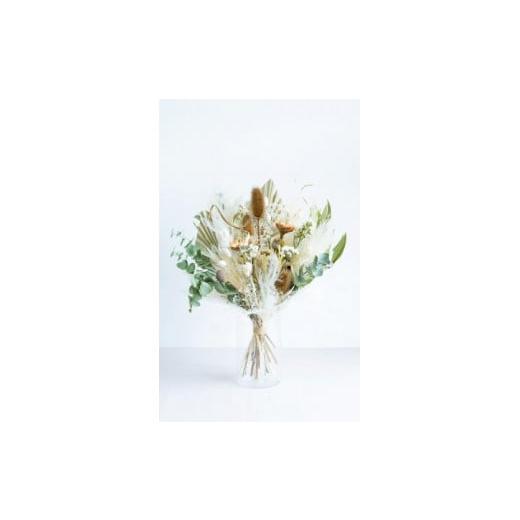 ふるさと納税 雑貨・日用品 花 神奈川県 川崎市 花瓶アレンジ ドライフラワーブーケ グリーン Large グリーン