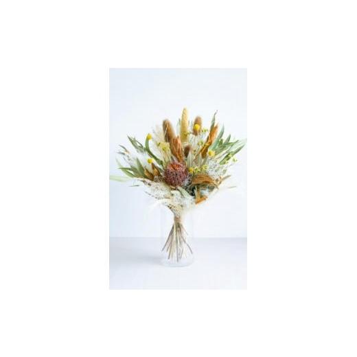 ふるさと納税 雑貨・日用品 花 神奈川県 川崎市 花瓶アレンジ ドライフラワーブーケ イエロー Large イエロー
