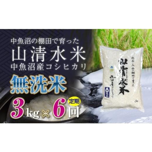 ふるさと納税 無洗米 新潟県 十日町市 定期便/全6回 無洗米3kg 新潟県魚沼産コシヒカリ「山清水米」十日町市 米