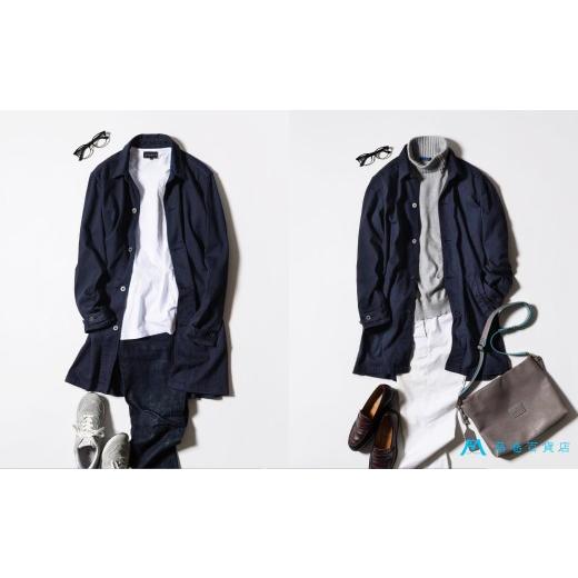 ふるさと納税 服 男 岡山県 倉敷市  ONO＋8186 藤巻百貨店別注 倉敷デニムコート／ネイビー Ｍサイズ 2026年9月以降順次発送予定 デニム ジーンズ パンツ コー…の画像