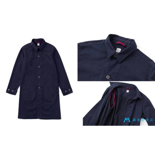 ふるさと納税 服 男 岡山県 倉敷市  ONO＋8186 藤巻百貨店別注 倉敷デニムコート／ネイビー Lサイズ デニム ジーンズ パンツ コート ショップコート 藤巻百貨 …の画像