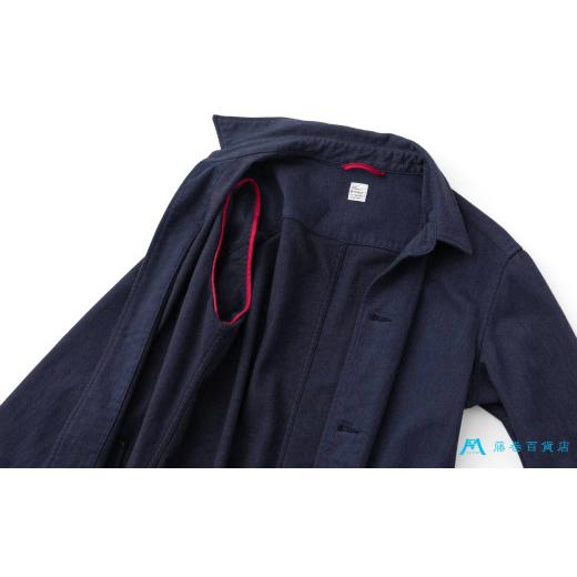 ふるさと納税 服 男 岡山県 倉敷市  ONO＋8186 藤巻百貨店別注 倉敷デニムコート／ネイビー Lサイズ デニム ジーンズ パンツ コート ショップコート 藤巻百貨 …の画像
