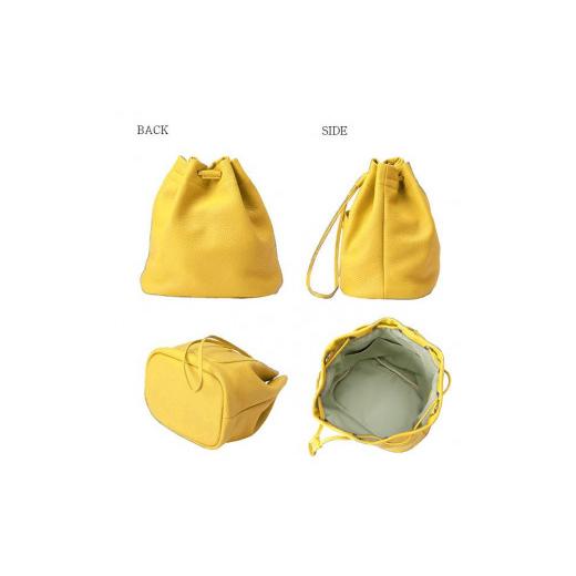 ふるさと納税 カバン ショルダーバッグ 兵庫県 豊岡市 豊岡鞄　ドローストリングショルダー　CITG-021　イエロー イエローの画像