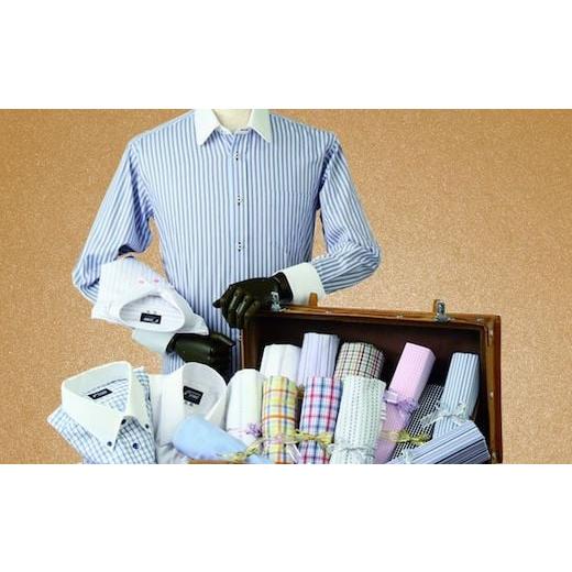 ふるさと納税 服 鳥取県 八頭町 日本縫製オーダーシャツセット(綿100％)お仕立券_1