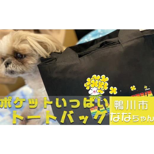 ふるさと納税 カバン トートバッグ 千葉県 鴨川市 オーダーメイド ポケットいっぱいトートバッグ(帆布・ななちゃん) 0014-0010 帆布生地