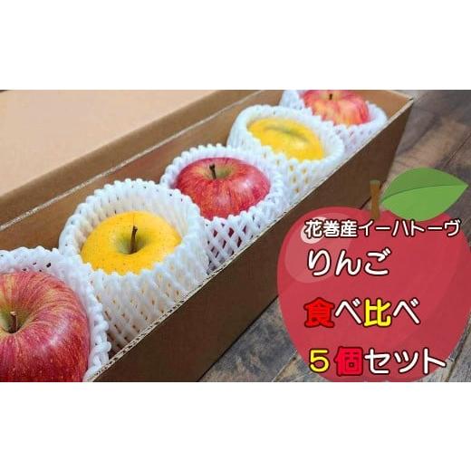 ふるさと納税 りんご 岩手県 花巻市 花巻産イーハトーヴりんご 食べ比べ 5個セット 1709