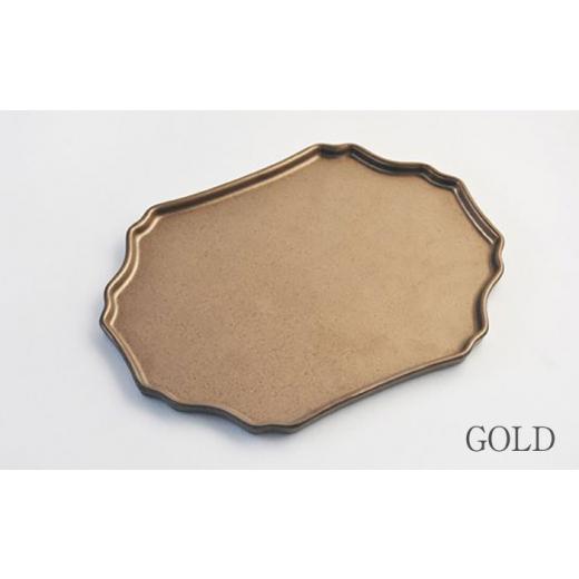 ふるさと納税 食器・グラス 皿 岐阜県 土岐市  美濃焼 DesPres-デプレ- シュエットプレート WHITE、GOLD 2枚セット 丸新製陶 MAM066_6
