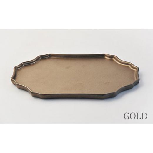 ふるさと納税 食器・グラス 皿 岐阜県 土岐市  美濃焼 DesPres-デプレ- シュエットプレート WHITE、GOLD 2枚セット 丸新製陶 MAM066_7