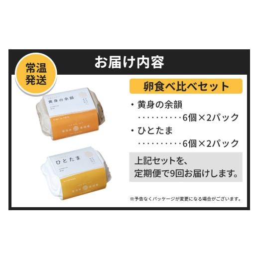 ふるさと納税 卵（鶏、烏骨鶏等） 秋田県 横手市  常温発送 《定期便9ヶ月》黄身の余韻6個×2P・ひとたま6個×2P 計24個 発送時期が選べる 9か月 9ヵ月 9カ月 …_4