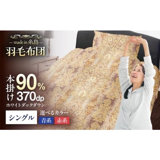 ふるさと納税 タオル・寝具 掛け布団 福岡県 糸島市 青系 訳あり 糸島 羽毛 ふとん 羽毛 布団 柄おまかせ ダウン90% シングル 糸島市 / 株式会社三樹 AYM00…