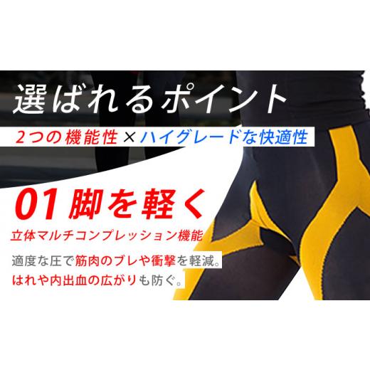 ふるさと納税 ゴルフグッズ ウェア 佐賀県 江北町  3Lサイズ Runtageスポーツタイツ アスリートランナーPRO version2 十分丈 ブラック イイダ靴下株式会社 HBB…_4