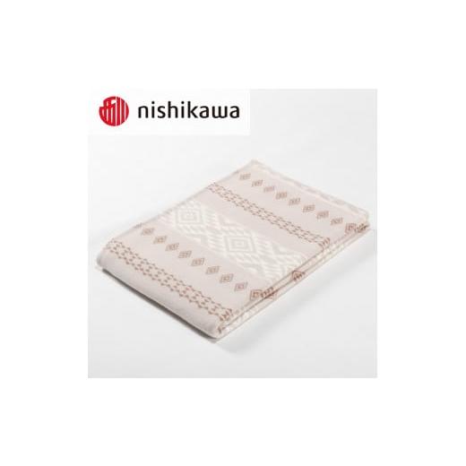 ふるさと納税 タオル・寝具 毛布 大阪府 泉大津市 西川 シルク混ブランケット (毛羽部分) ベージュ IT0661 FQ03144008300｜吸放湿性 天然 やわらかい 肌ざわり…の画像