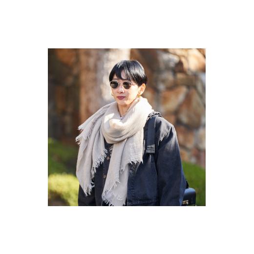 ふるさと納税 小物 ストール・マフラー 大阪府 泉大津市 カシミヤストール(公式WEBショップ・ふるさと納税限定商品) 超大判サイズ ライトグレー 4015 超大判サ…の画像