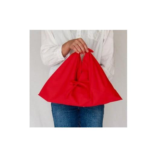 ふるさと納税 雑貨・日用品 奈良県 田原本町 あづま袋 (エコバッグ) カラー レッド Mサイズ 1セット あずま袋 / Maco サブバッグ 風呂敷 手ぬぐい 奈良県 田…