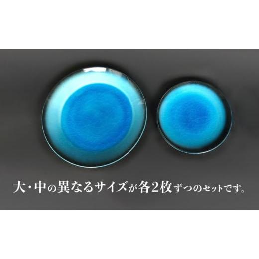 ふるさと納税 陶磁器・漆器・ガラス 岐阜県 多治見市  美濃焼 プレート 大 ・ 中 各2 計4点 （つや有） 東山窯 TDU011_2