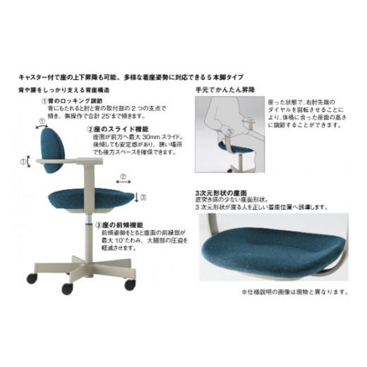 ふるさと納税 家具 滋賀県 近江八幡市 オフィスチェア イトーキ バーテブラ03 （vertebra03）ワークチェア お客様組立品 ( かんたん組立 ) ／ 5本脚 本体：チ…の画像