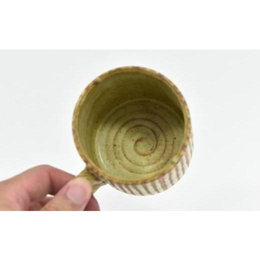 ふるさと納税 食器・グラス マグカップ 京都府 - 京焼 マグカップ 遙白釉 木賊紋 （ ピスタチオグリーン ）1個 飲み物 コップ 緑 グリーン レンジ 食洗器 OK …の画像