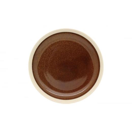 ふるさと納税 陶磁器・漆器・ガラス 岐阜県 多治見市  美濃焼 軽量食器 TLPリムバンド ブラウン 9インチ クープ×4枚 オートミル×4枚 8個セット 井澤コーポレ…の画像