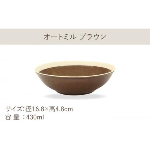 ふるさと納税 陶磁器・漆器・ガラス 岐阜県 多治見市  美濃焼 軽量食器 TLPリムバンド ブラウン 9インチ クープ×4枚 オートミル×4枚 8個セット 井澤コーポレ…の画像