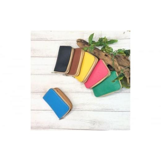 ふるさと納税 財布 神奈川県 寒川町 イタリアンシュリンクレザー(本革)フルラウンドファスナーコインケース 黒 黒