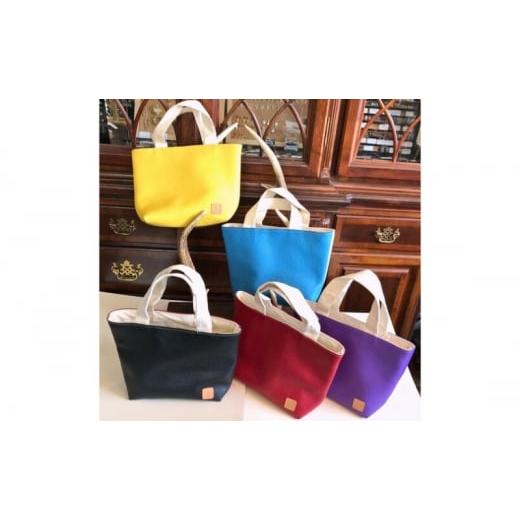 ふるさと納税 カバン トートバッグ 神奈川県 寒川町 イタリアンシュリンクレザー(本革)ランチバッグ 赤 赤