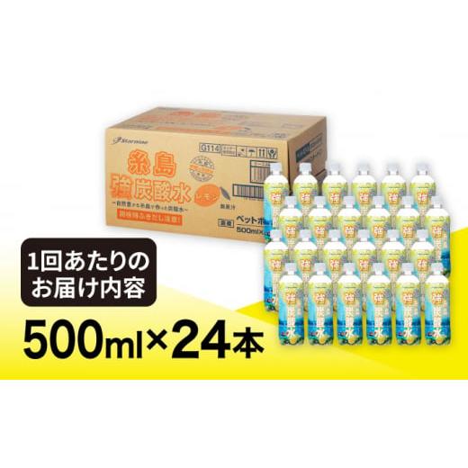 ふるさと納税 福岡県 糸島市 【全6回定期便】強炭酸水 レモン 500ml × 24本  糸島市 ／ スターナイン 炭酸水 国産 [ARM013]｜furusatochoice｜05