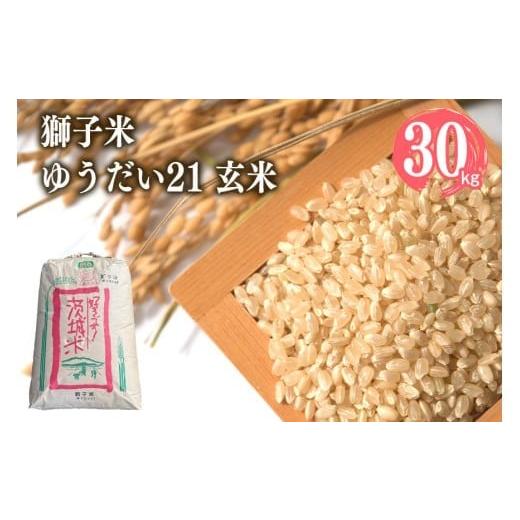 ふるさと納税 玄米 茨城県 石岡市 令和7年産 獅子米 ゆうだい21 玄米30kg (精米可) 岡田ファーム あなたが選ぶ日本一おいしい米コンテスト 最優秀金賞 受…