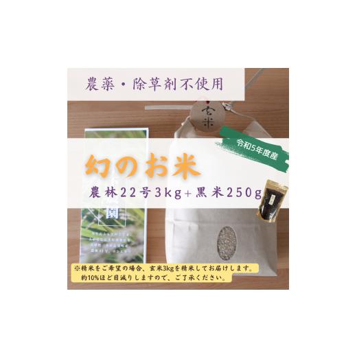 ふるさと納税 兵庫県 三木市 MB-157 新米・農薬不使用『幻のお米・農林22号』3キロ[7分づき]+黒米250g MB-157 新米・農薬不使用『幻のお米・農林22号』3キ…