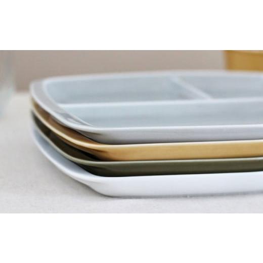 ふるさと納税 食器・グラス 皿 岐阜県 瑞浪市  マスタード 美濃焼 ランチプレート クレスタ 取っ手付き 2枚セット ／ JS企画 ／ 小田陶器 AZAZ188 マスタードの画像