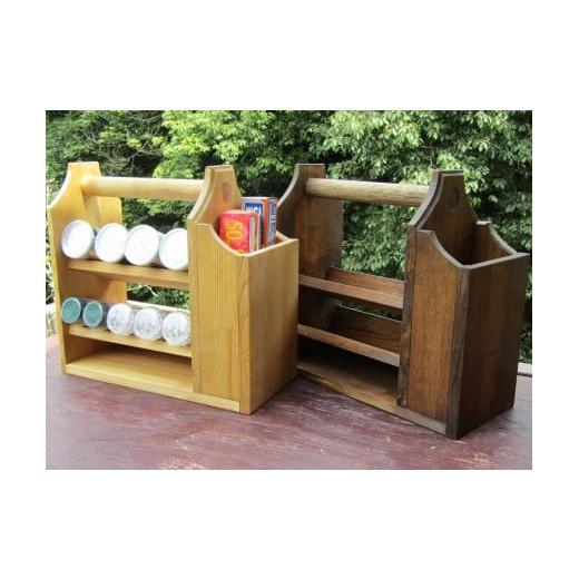 ふるさと納税 雑貨・日用品 玩具 大阪府 泉南市 キッチン・アウトドアに便利 スパイスラック 選択カラー:ミディアムウォルナット 007C-072 ミディアムウォル…