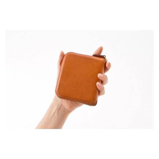 ふるさと納税 財布 富山県 富山市 colm二つ折り財布　ブラック　立体成型で作った本革製財布 ブラックの画像