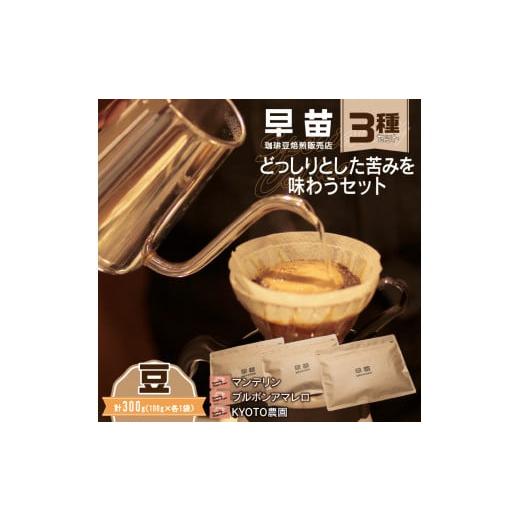 ふるさと納税 コーヒー コーヒー豆 東京都 新宿区 早苗 焙煎珈琲豆(どっしりとした苦みを味わうセット 3種×各100g)豆 スペシャルティコーヒー 珈琲 セッ…