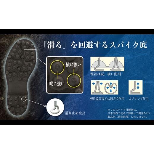 ふるさと納税 ファッション 靴 福島県 南相馬市  長靴 ウォームブーツNS ブルー×イエロー 26.0cm 手作り | 長靴 長ぐつ スパイク底 ネオプレン素材 防寒 保温…の画像