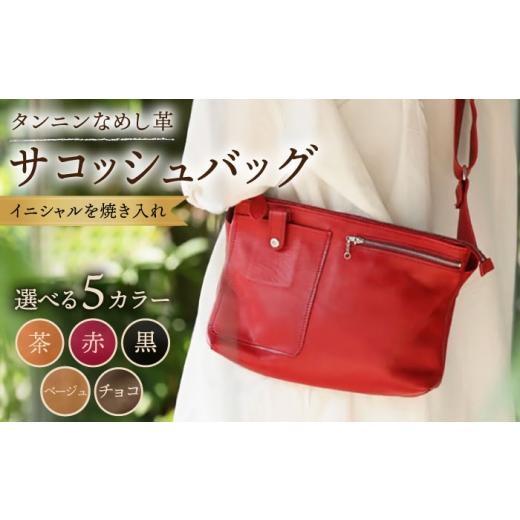 ふるさと納税 カバン 佐賀県 武雄市  黒色 サコッシュ バッグ 革 革製品 BagShop36 UAC019 黒の画像