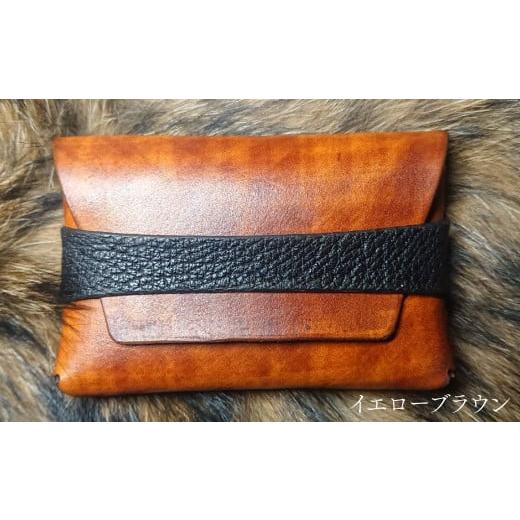 ふるさと納税 文房具・玩具 高知県 佐川町 イエローブラウン/1個 本革 猪皮 イノシシ革 牛革 名刺入れ レザー ケース 縫わない 大容量 シンプル おしゃれ 革…