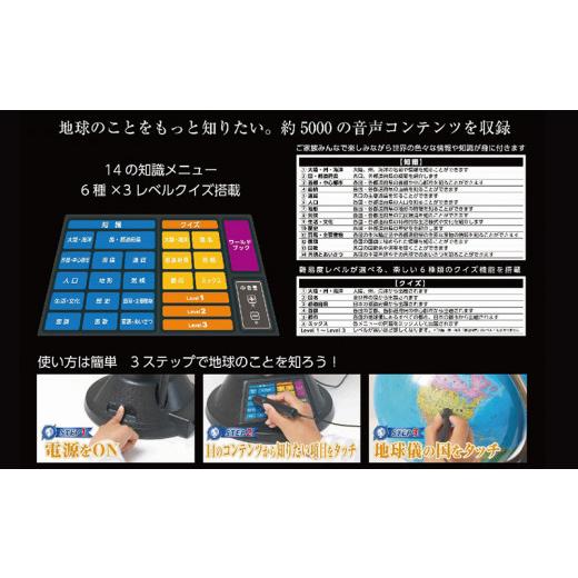 ふるさと納税 雑貨・日用品 玩具 福井県 越前市 しゃべる地球儀 PERFECTGLOBE X パーフェクトグローブ テン PG_X23の画像