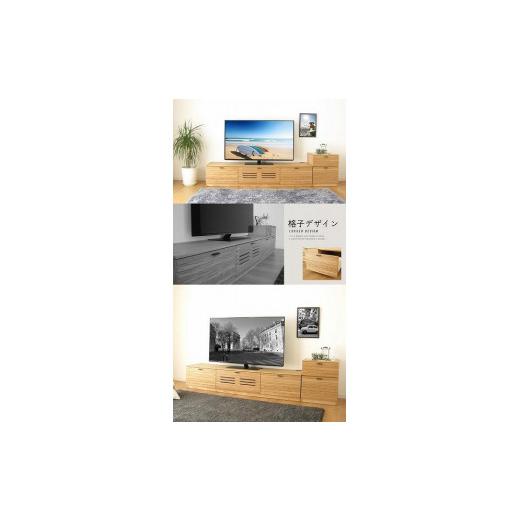 ふるさと納税 家具 福岡県 大川市 180幅 TVボード オーク 国産 日本製 大川家具 完成品 天然木 木製 テレビ台 ルーバー 格子 おしゃれ ローボード ナチュラルの画像